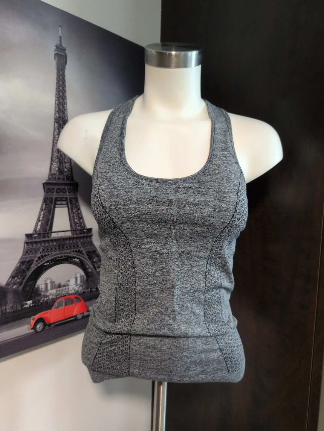 Grey Racerback Workout Tank Top S