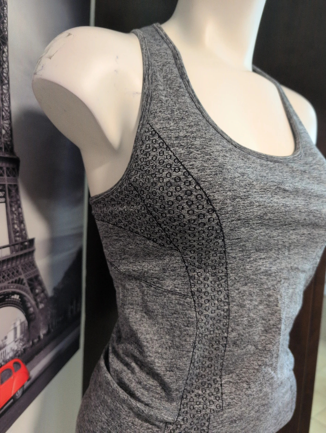 Grey Racerback Workout Tank Top S - photo 2