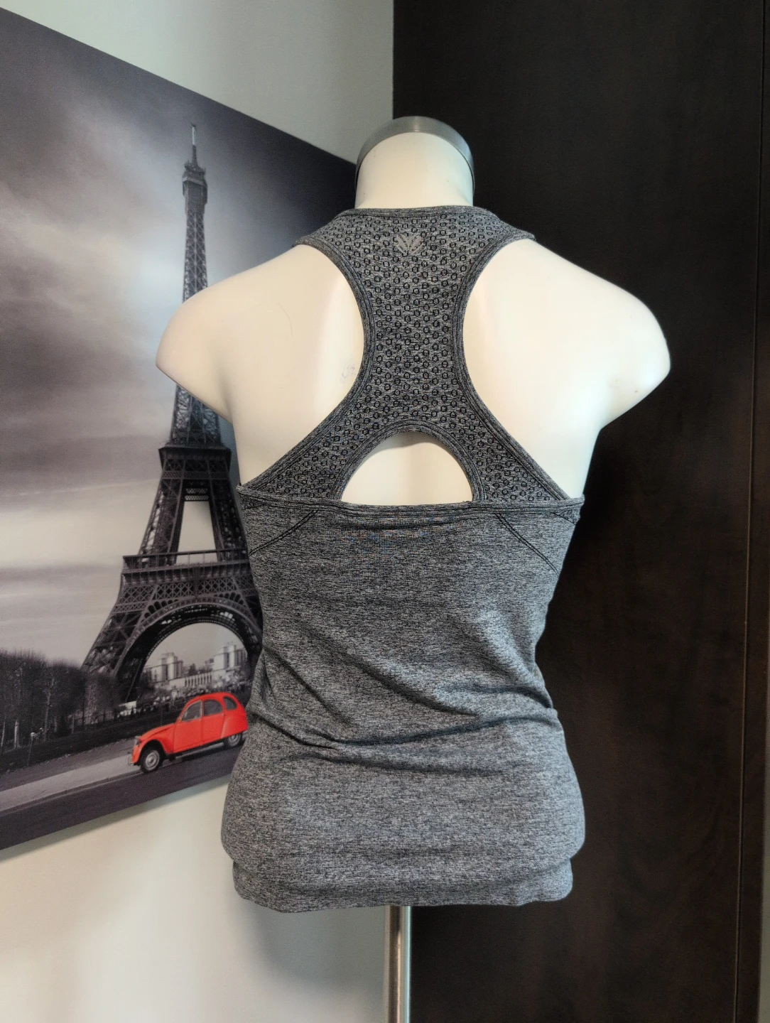 Grey Racerback Workout Tank Top S - photo 3