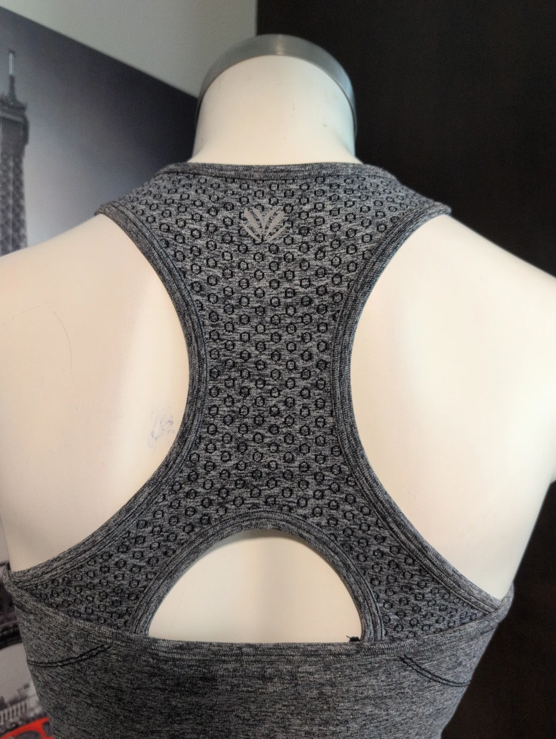 Grey Racerback Workout Tank Top S - photo 4