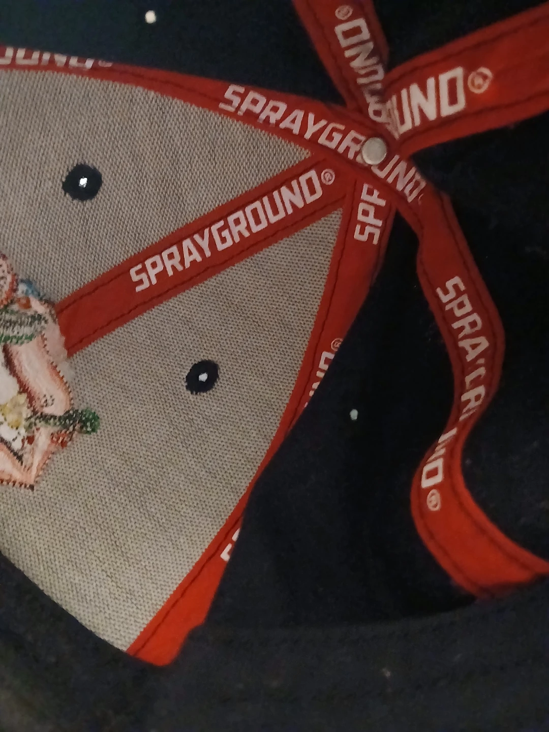 Sprayground black cap with with a embroidered l - photo 4