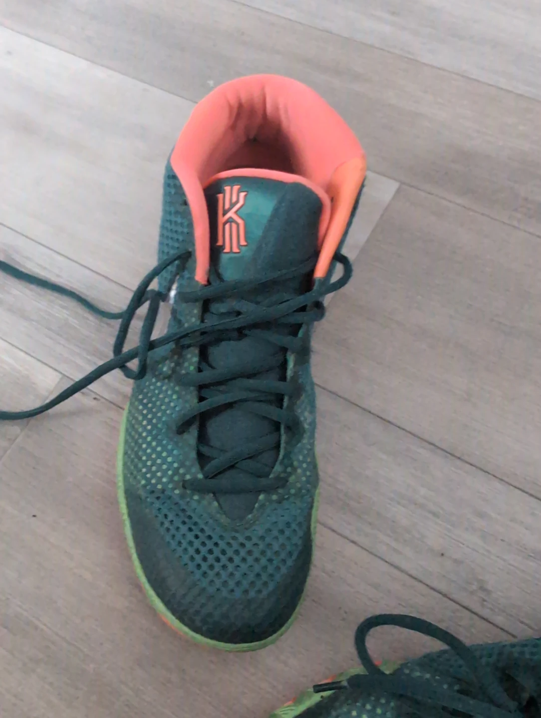 Nike Kyrie Green & Orange Basketball Shoes - photo 2