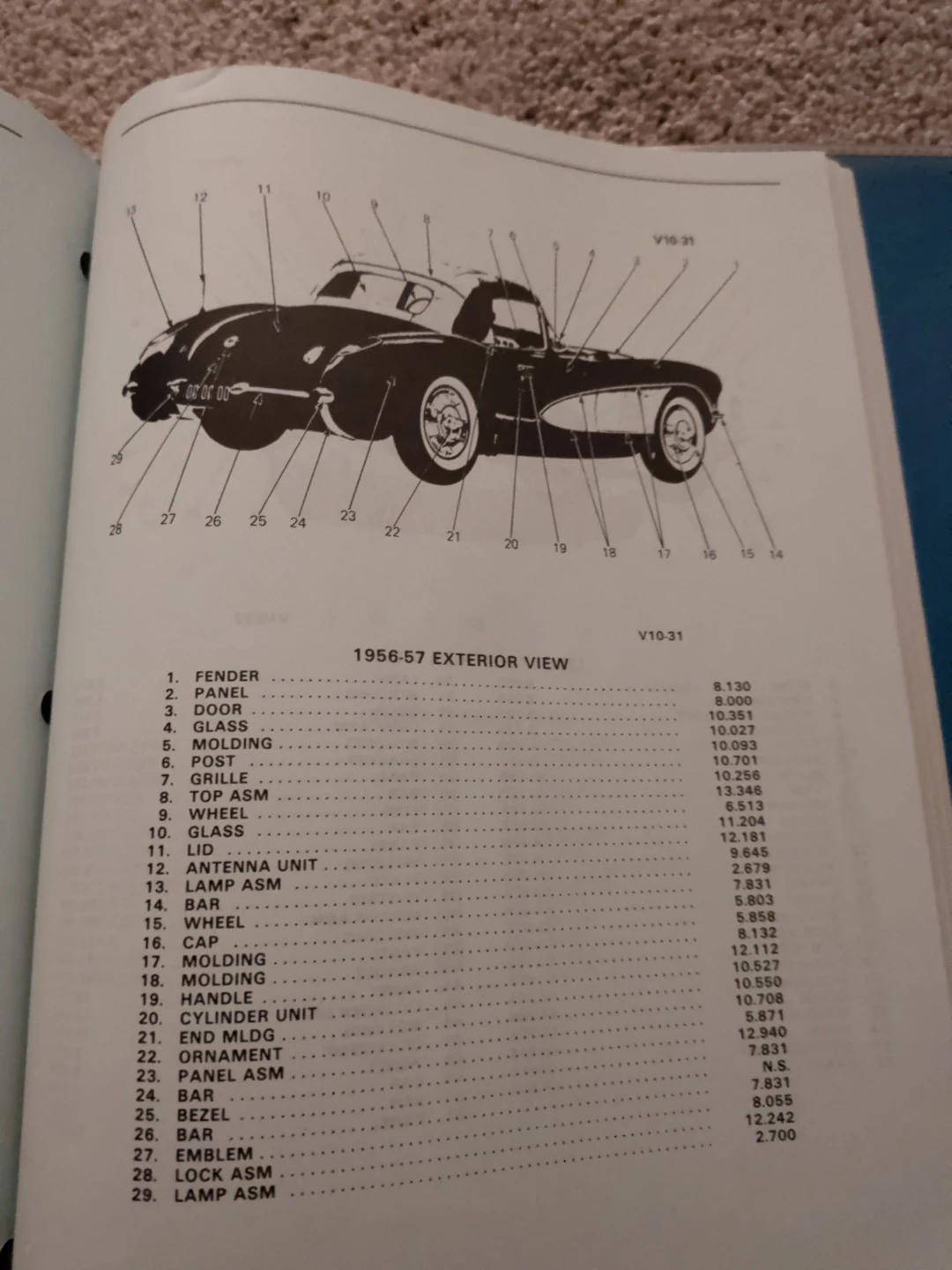 VINTAGE RARE 1953-81 CORVETTE PARTS MANUAL - photo 5