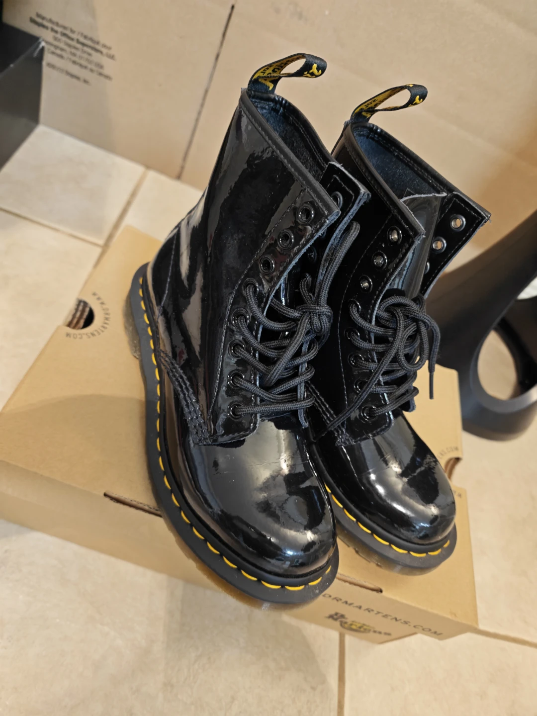 Dr. Martens 1460 Patent Leather Boots - Black
