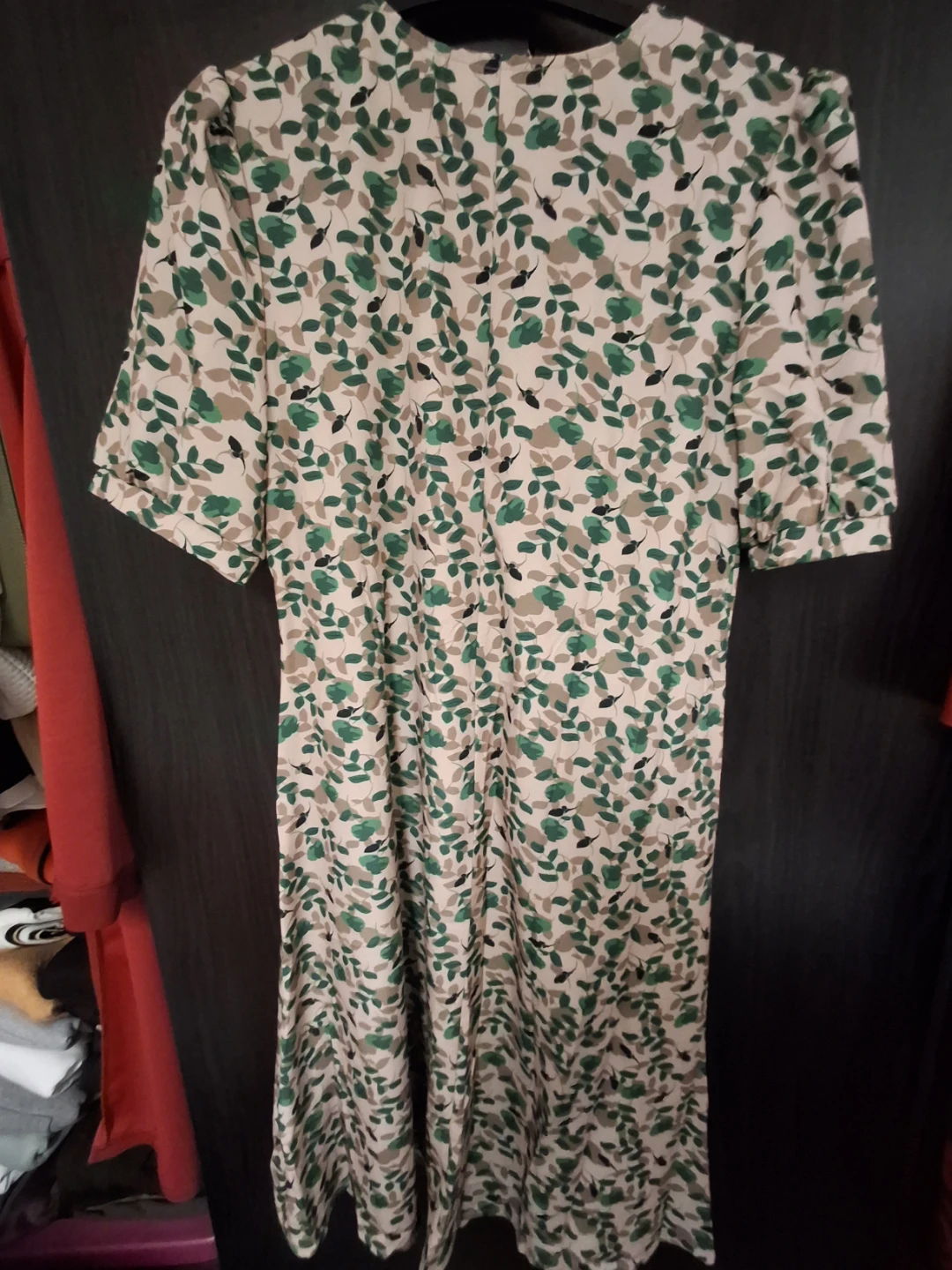 Floral Print Midi Dress with Pockets - photo 3