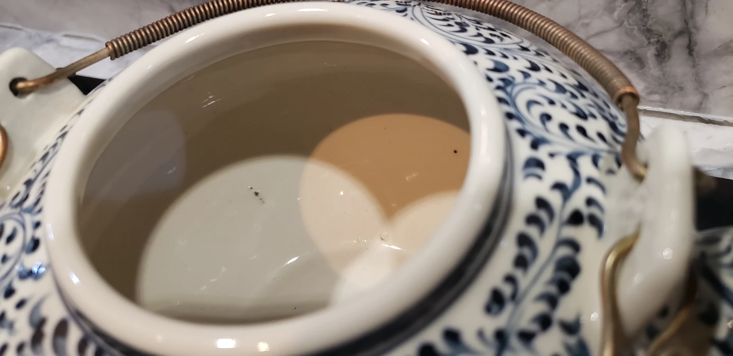 Blue and White Floral Ceramic Teapot - photo 5