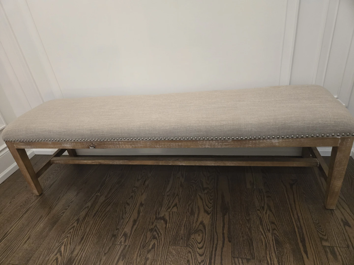 Upholstered Bench with Nailhead Trim - photo 2