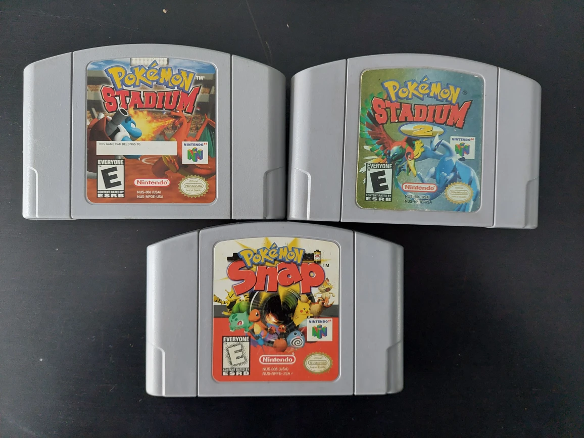 Pokémon N64 Bundle - Stadium 1 & 2 + Snap