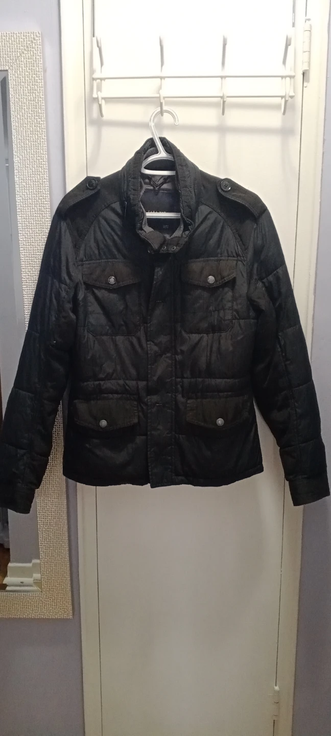 Zara Man Puffer Jacket - Black, Size S