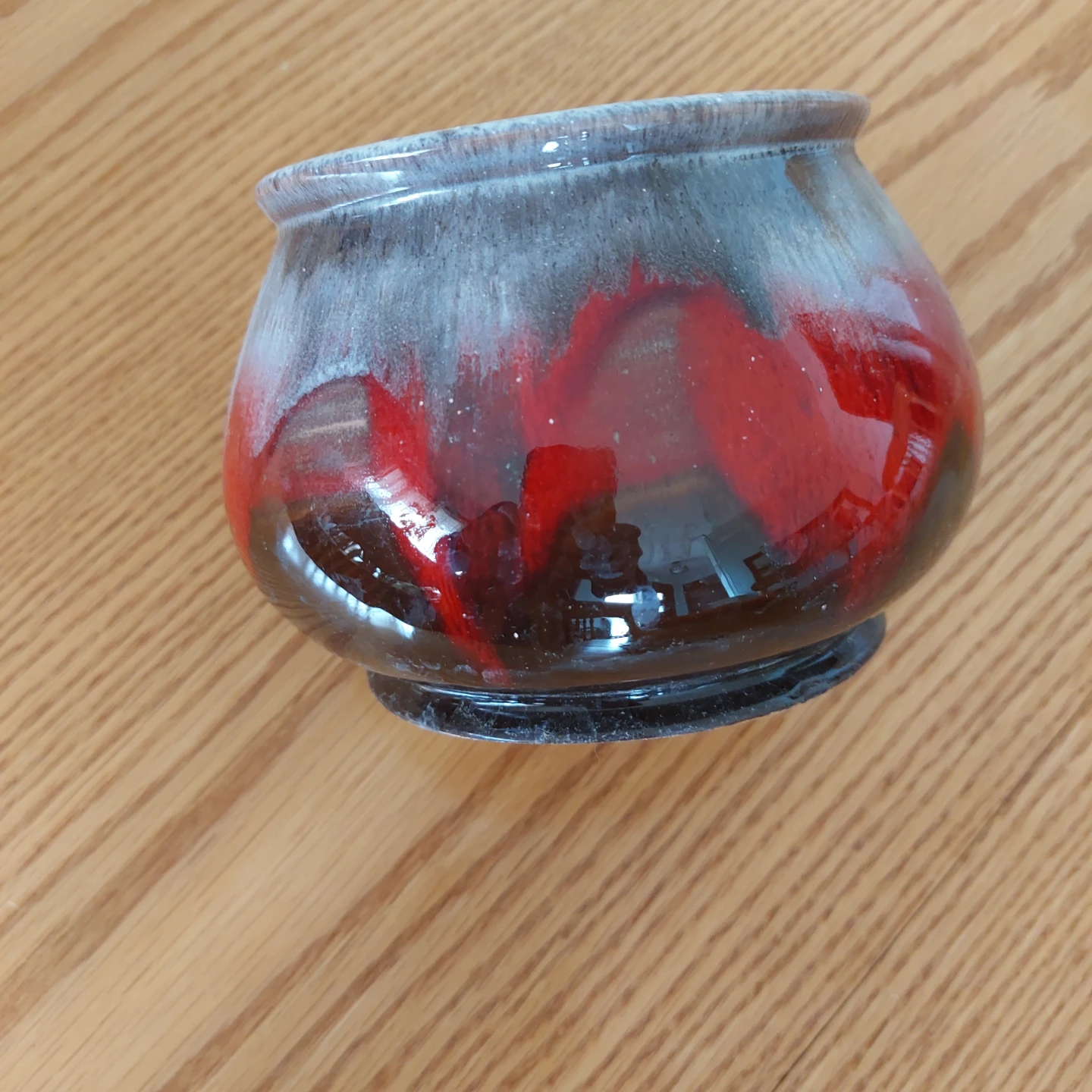 Ceramic Pot with Red Glaze