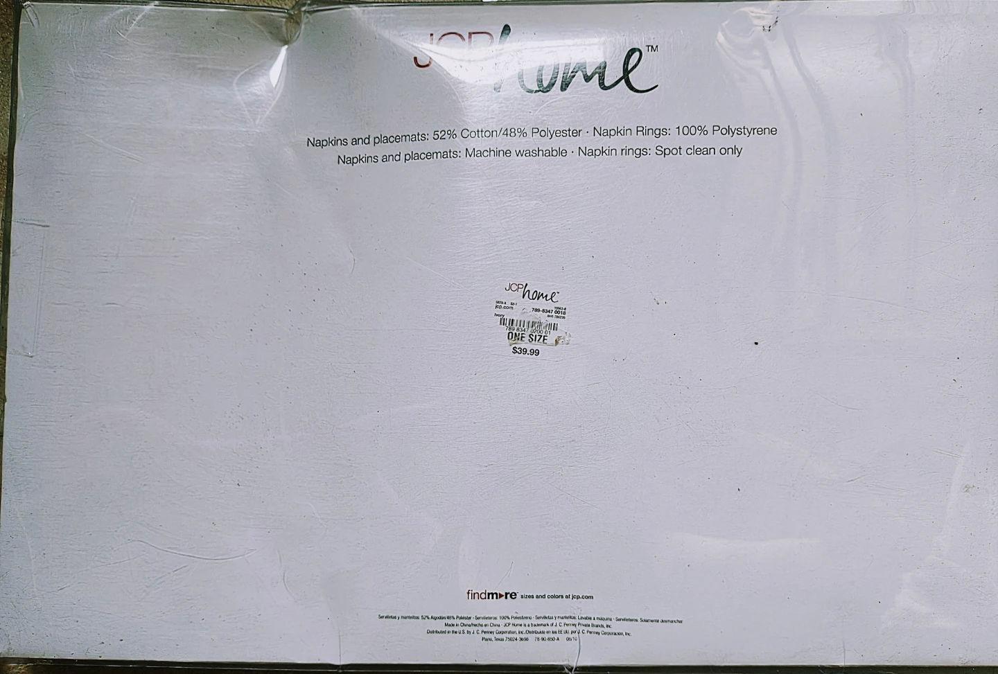 JCPenney Home 18 Piece Linen Placemat and Napkin Set - photo 2