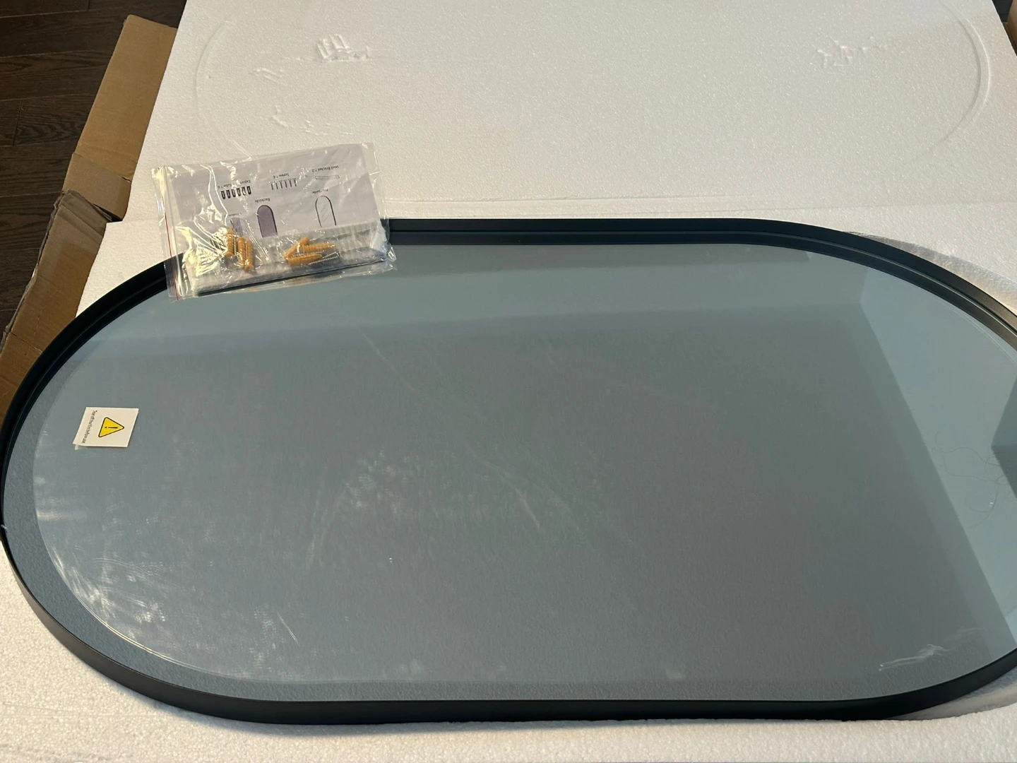 Black Oval Wall Mirror - photo 2