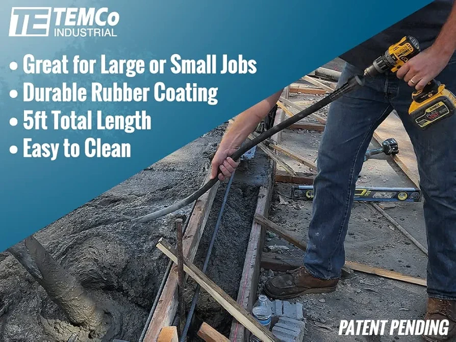 TEMCo Industrial 5ft Concrete Vibrator Attachment - photo 5
