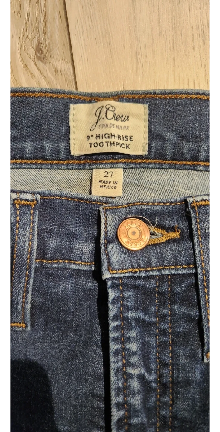J. Crew 9" High-Rise Toothpick Jeans Size 27 - photo 3