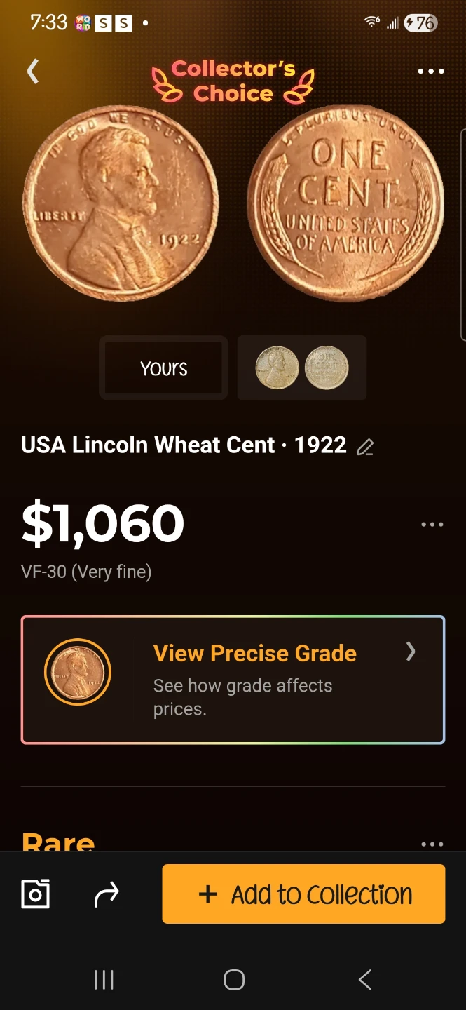 1922 USA Lincoln Wheat Cent Coin - photo 4
