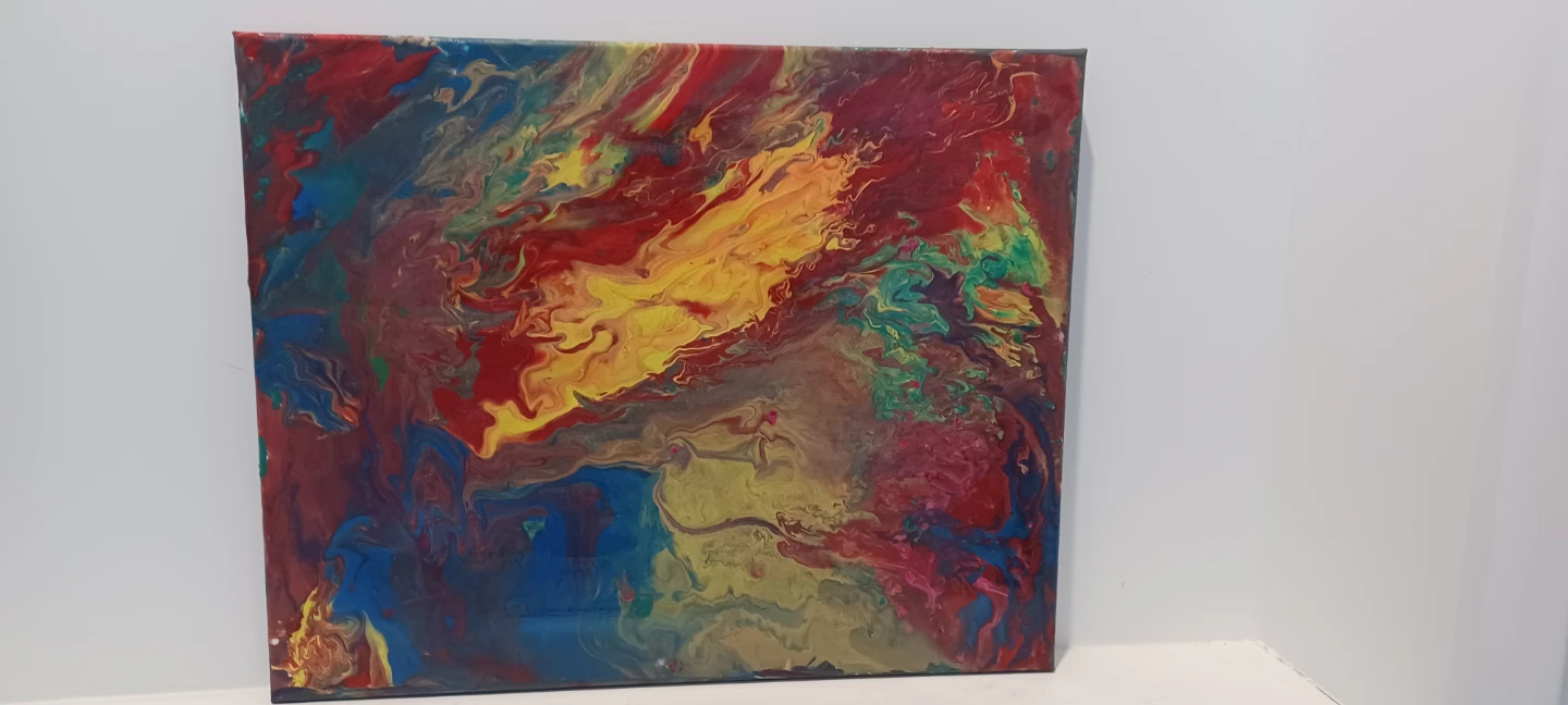 Abstract Acrylic Pour Painting- Original and Handmade