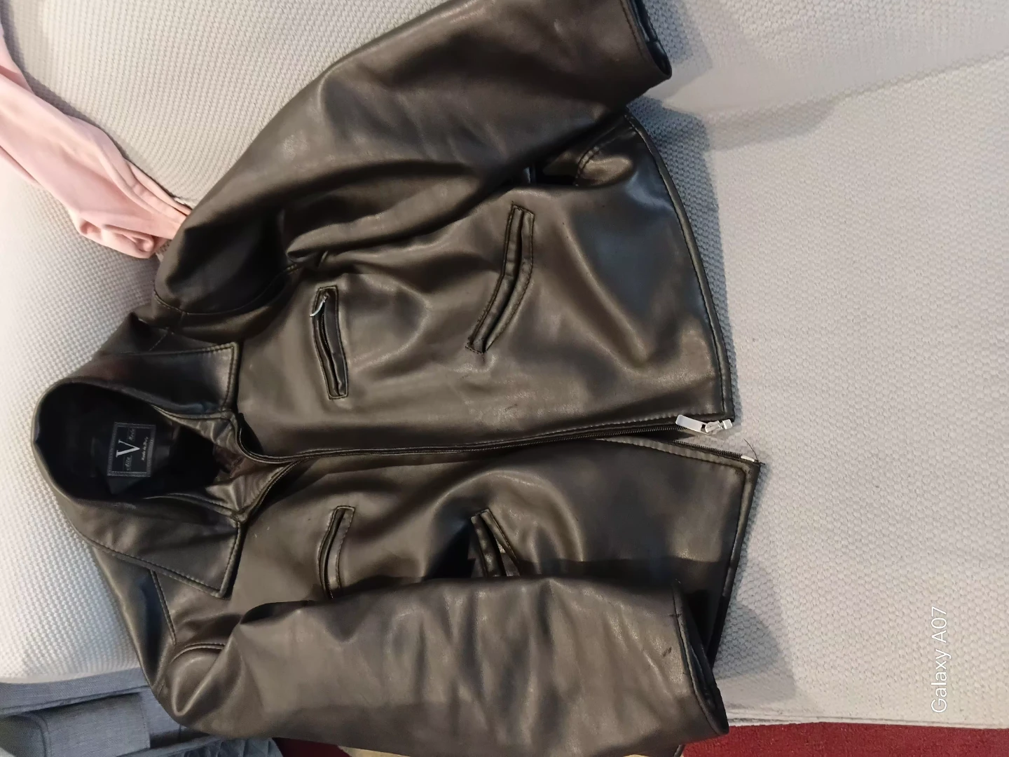 Valentino V Black Faux Leather Jacket
