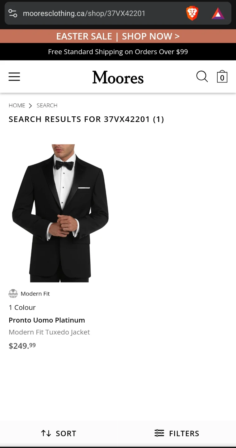 Moores Modern Fit Suit Pants - Black - photo 5