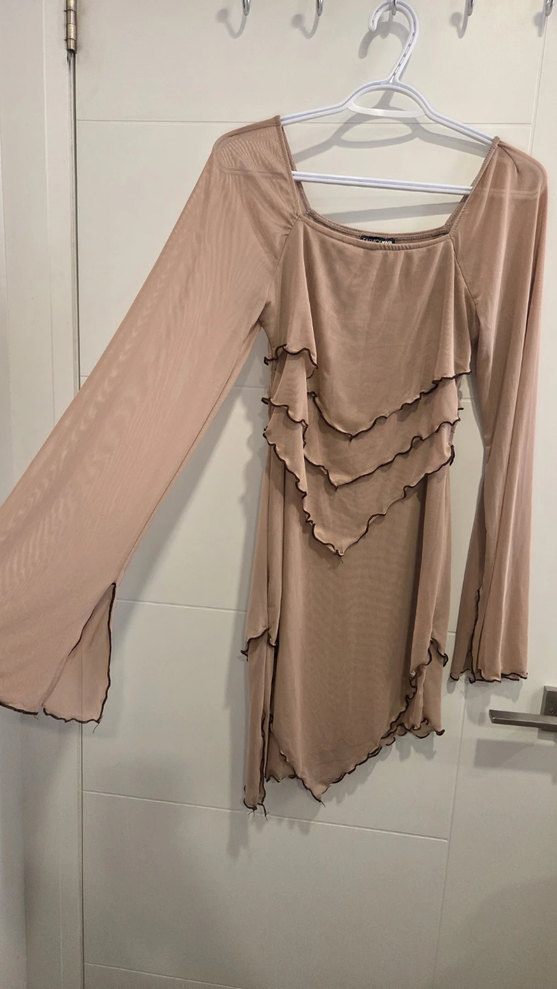 Fashion Nova Mesh Ruffle Dress XL