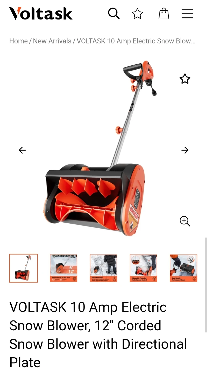 Voltask Snow Blower Snow Shovel - photo 5