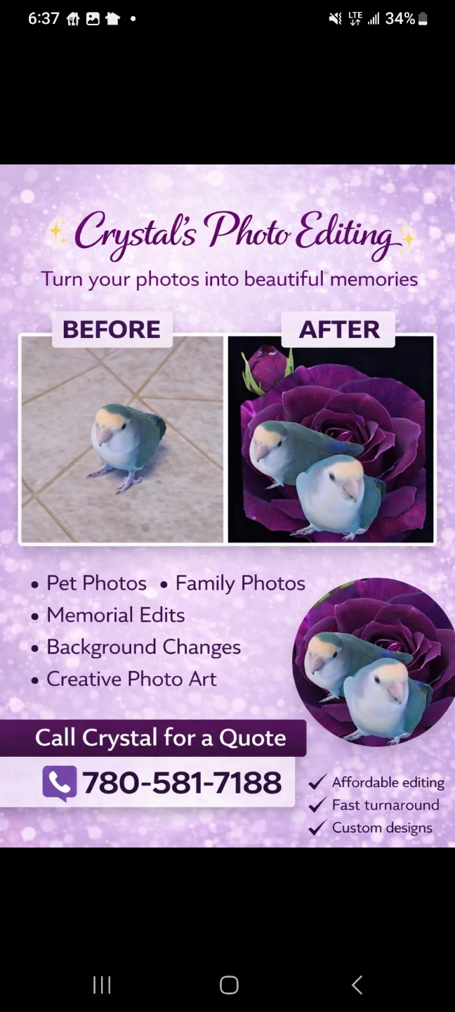 Crystal's Photo Editing Services