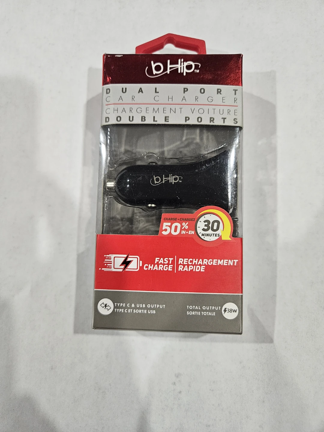 bHip Dual Port Car Charger - USB-C & USB-A