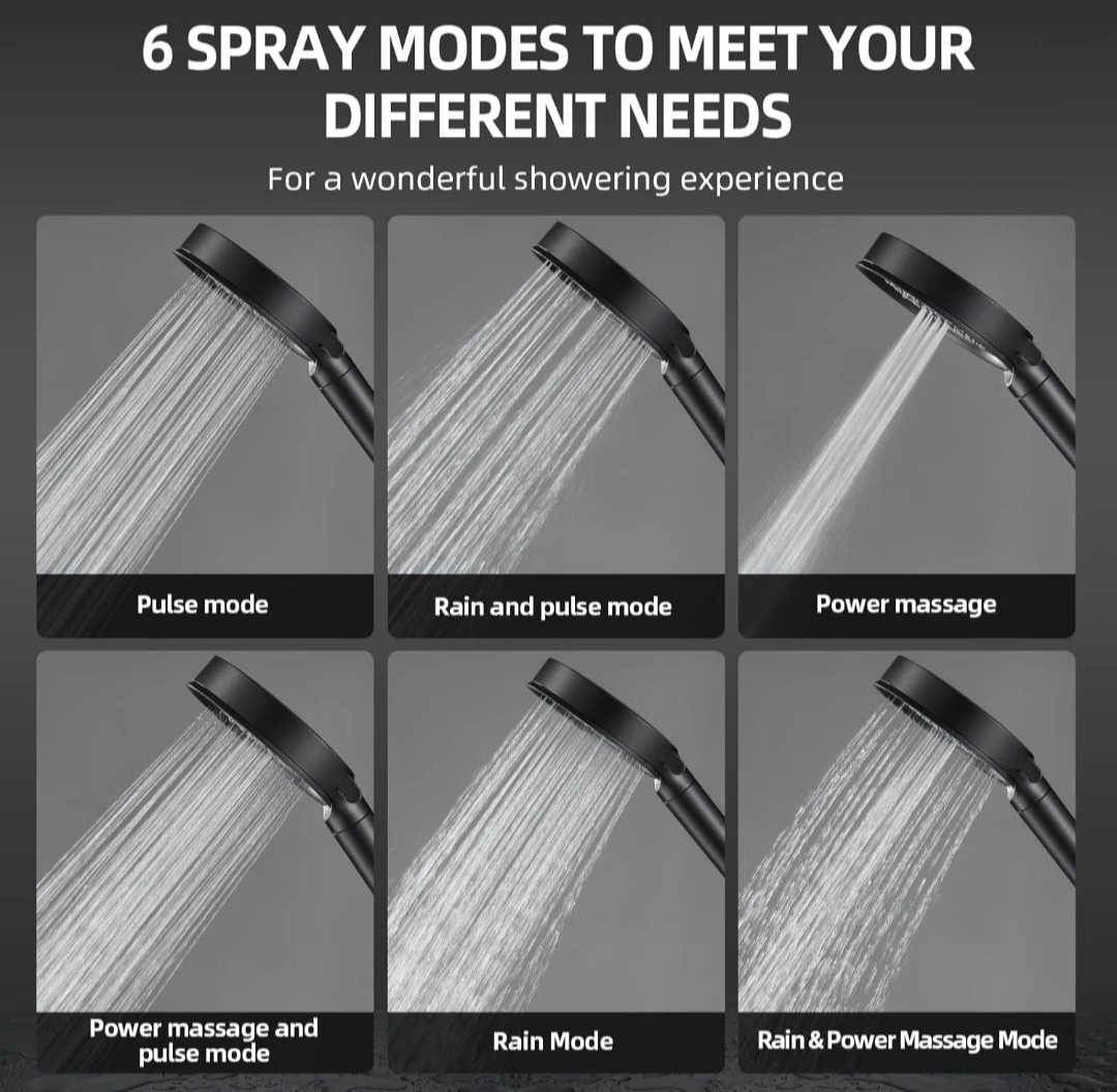 Matte Black Handheld Shower Head - photo 2