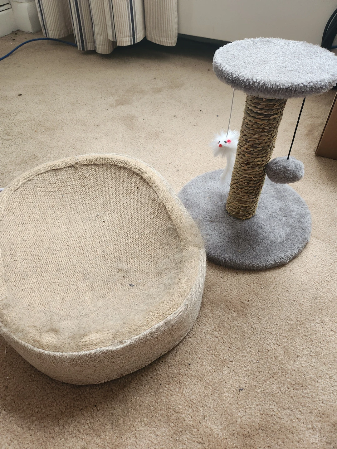 Cat Tree with Scratching Post and Cat Bed with Scratch Material