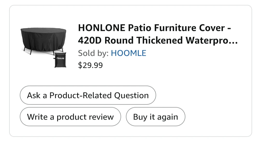 HONLONE Patio Furniture Cover - Round Table and Chair Set Cover - photo 4
