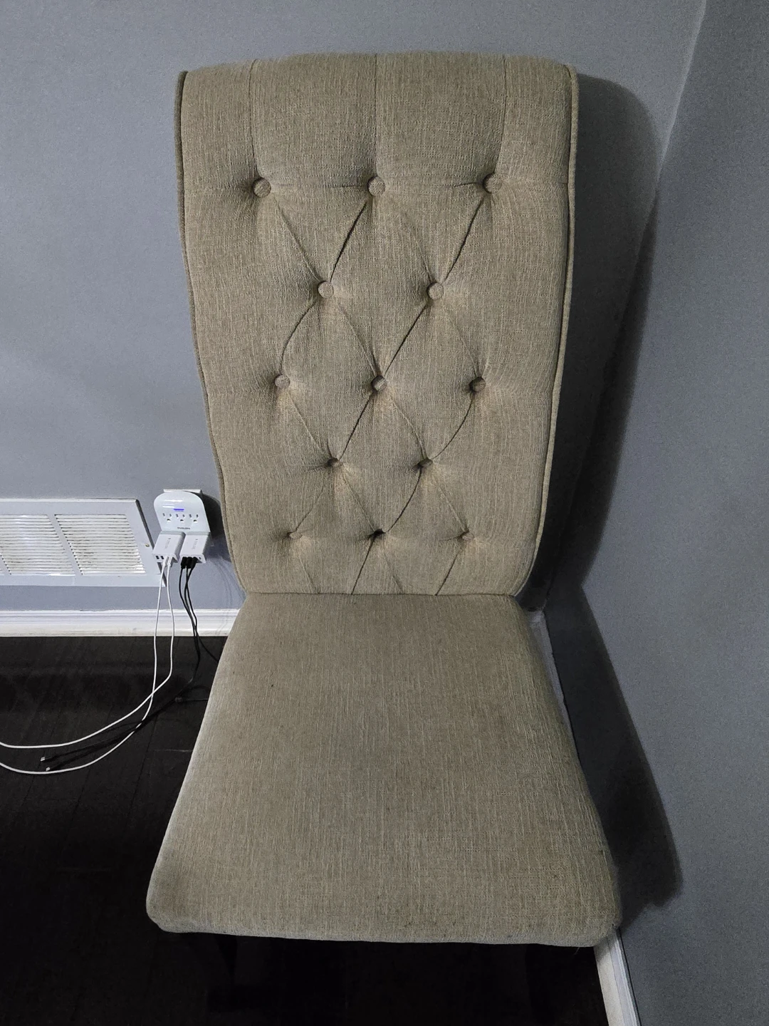 Six Highback Tufted Dining Chairs