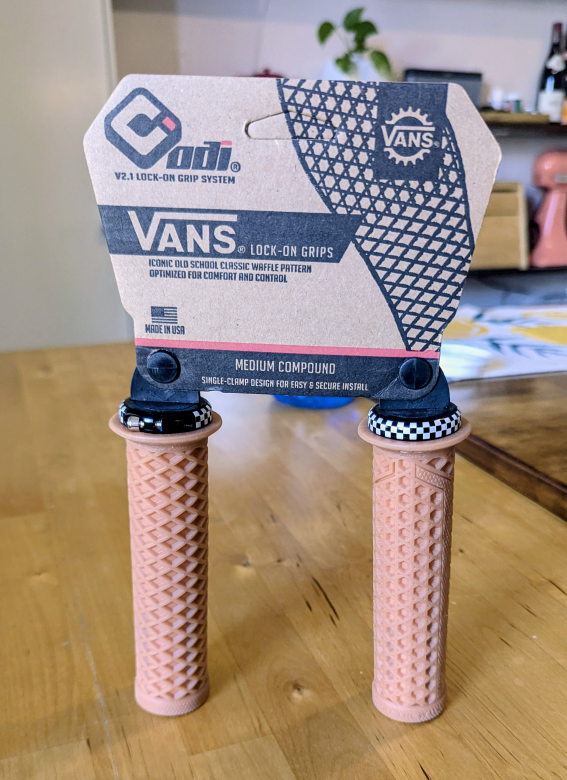 ODI Vans v2.1 Lock-on Bicycle Grips, 135mm, Gum/checker, BNIB