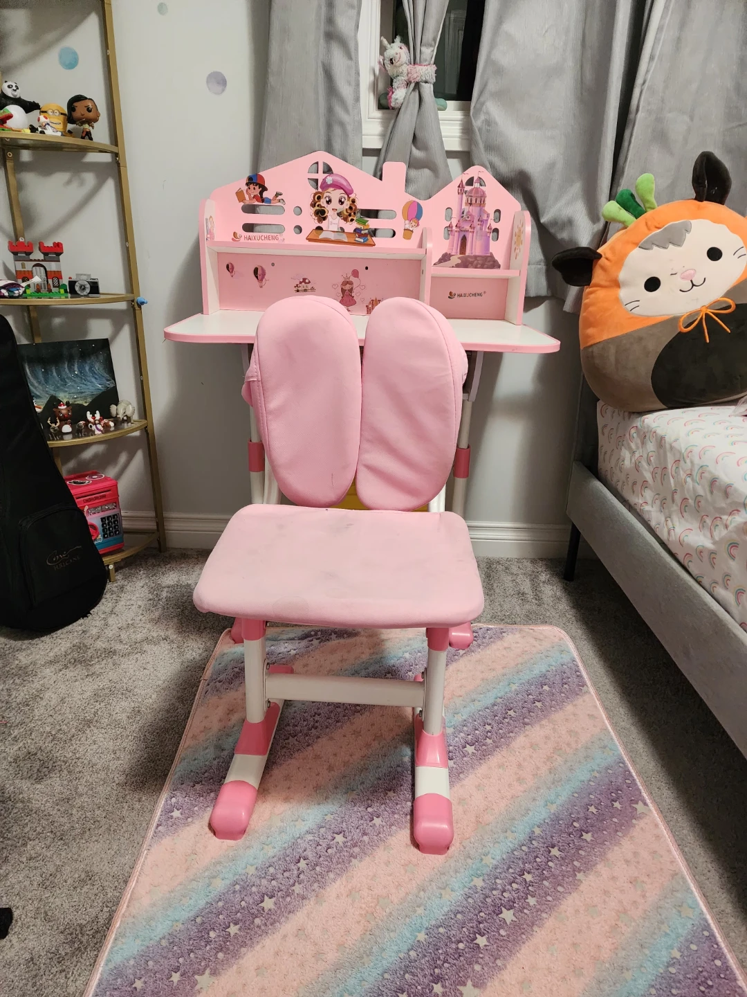 Pink Kids Desk and Chair Set - photo 3