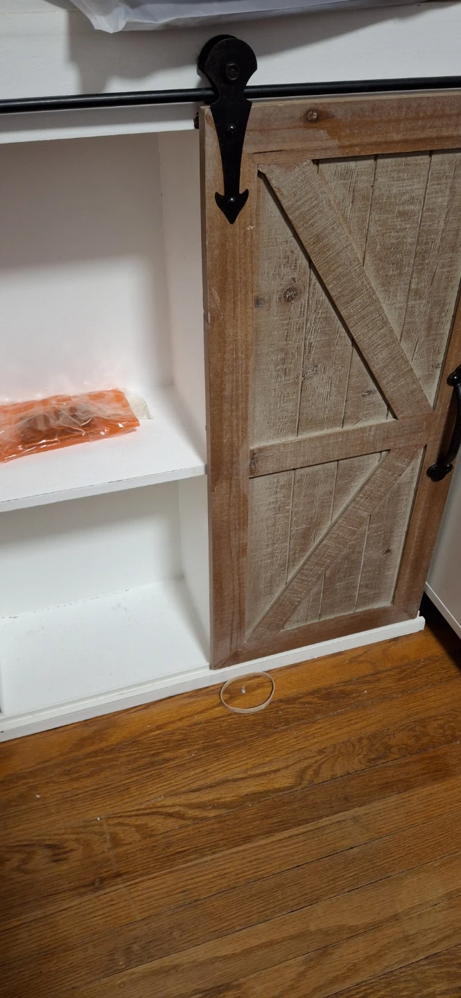 Kate & Laurel Sliding Barn Door Storage Cabinet