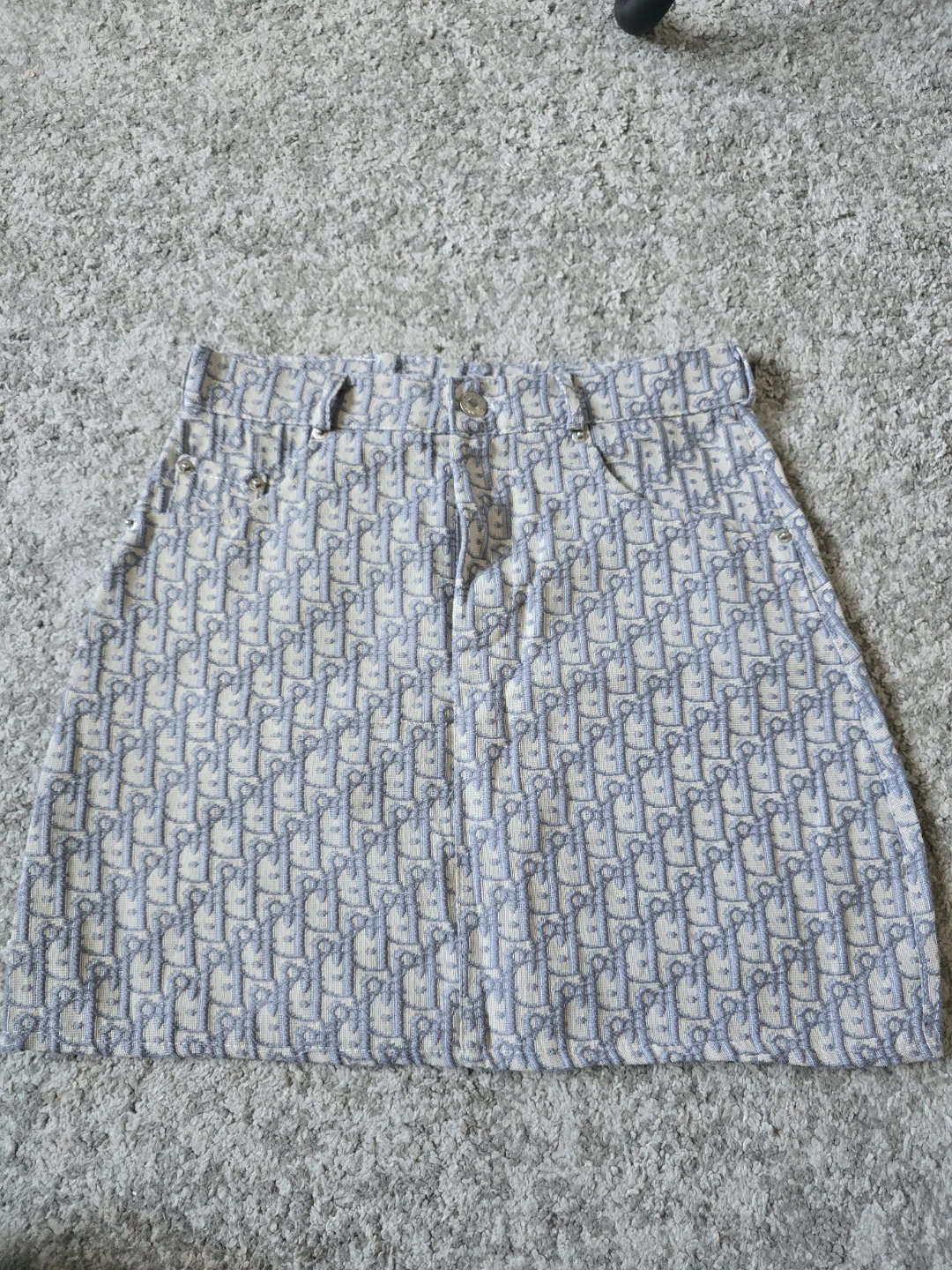 D Monogram Denim Skirt