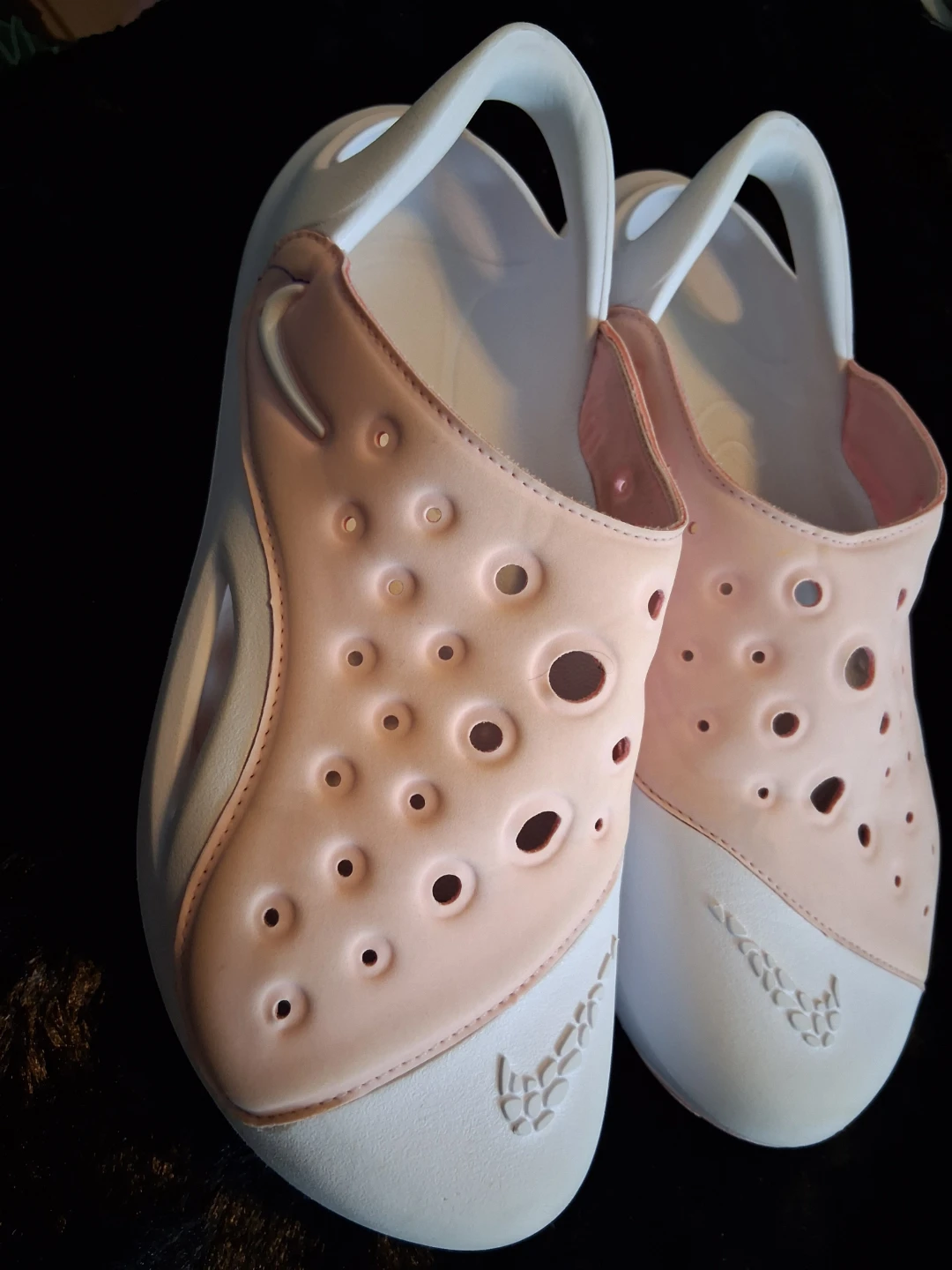 Nike Kawa Shower Slides Sandals White/Pink Youth - photo 4