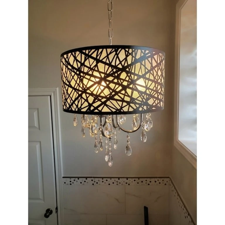 Chandelier Pendant Light Fixture with Crystal Accents - photo 3