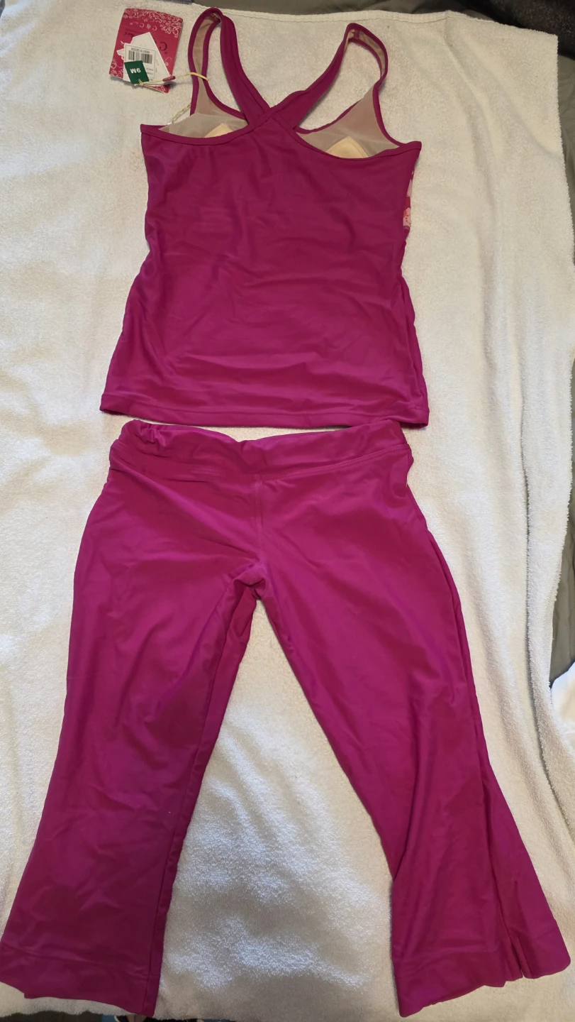 C&C California Pink Heart Print Tankini Swim Set - photo 4