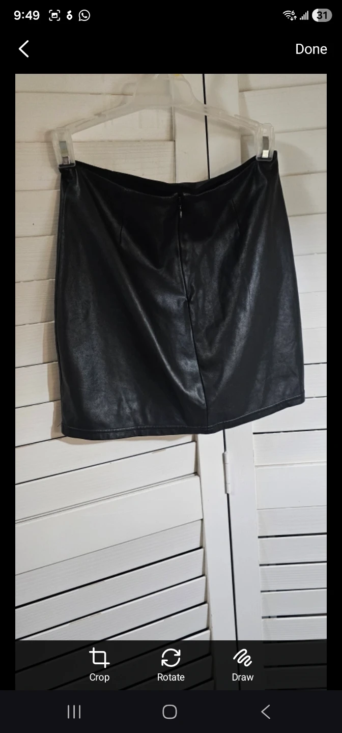 Talula Black Faux Leather Mini Skirt - Size 2 - photo 3