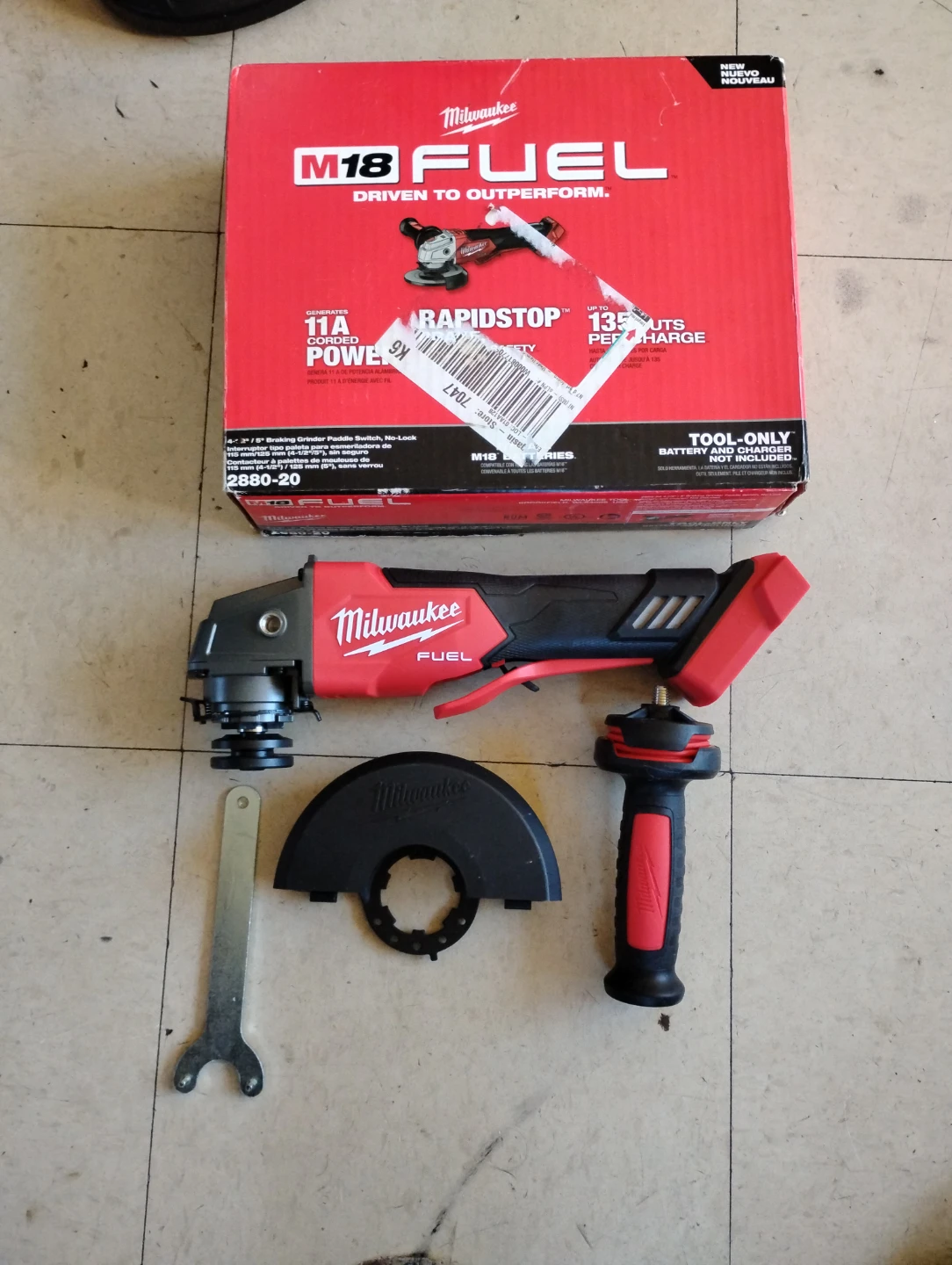 Milwaukee M18 FUEL 2880-20 Corded Power Grinder Tool Only