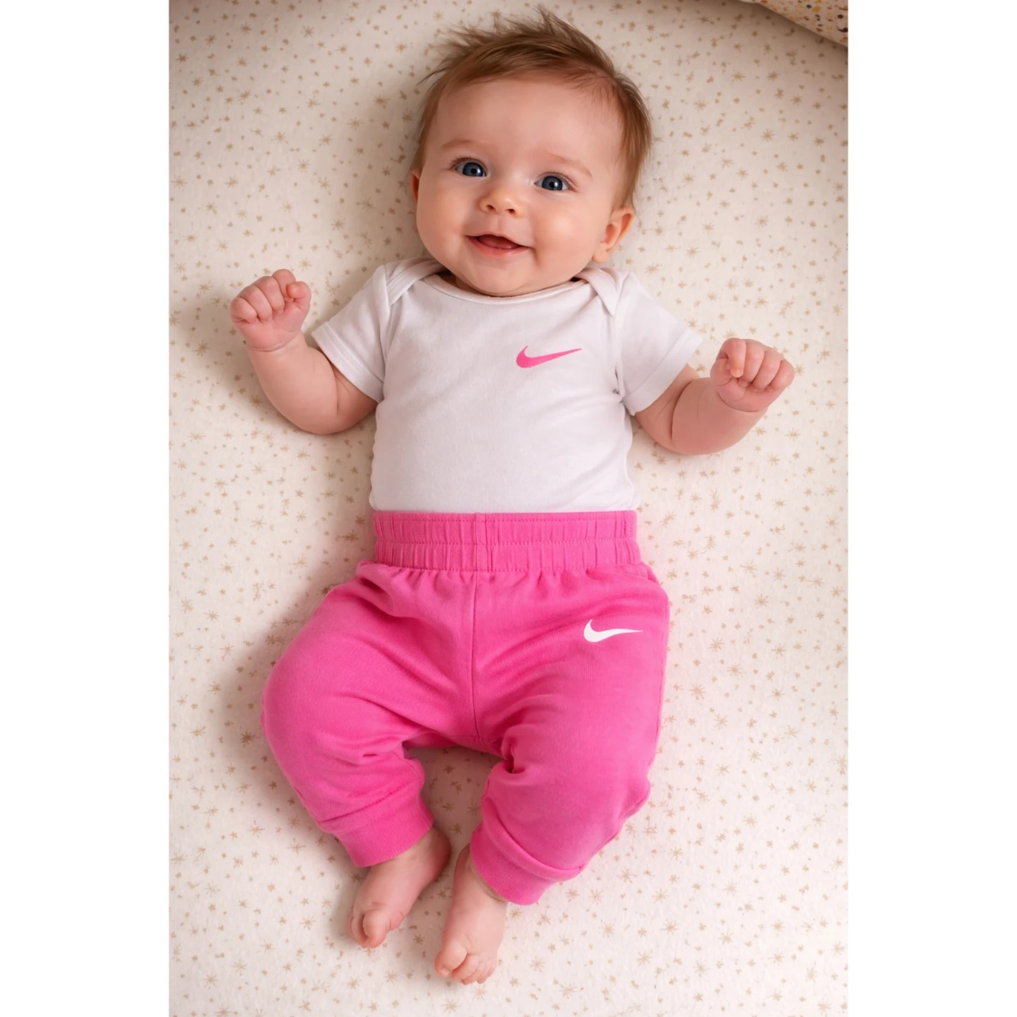 Nike Baby Bodysuit and Pants Set - Pink/White