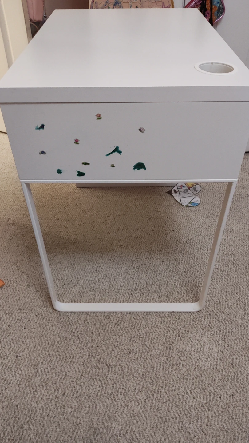White Desk with Drawer - photo 4