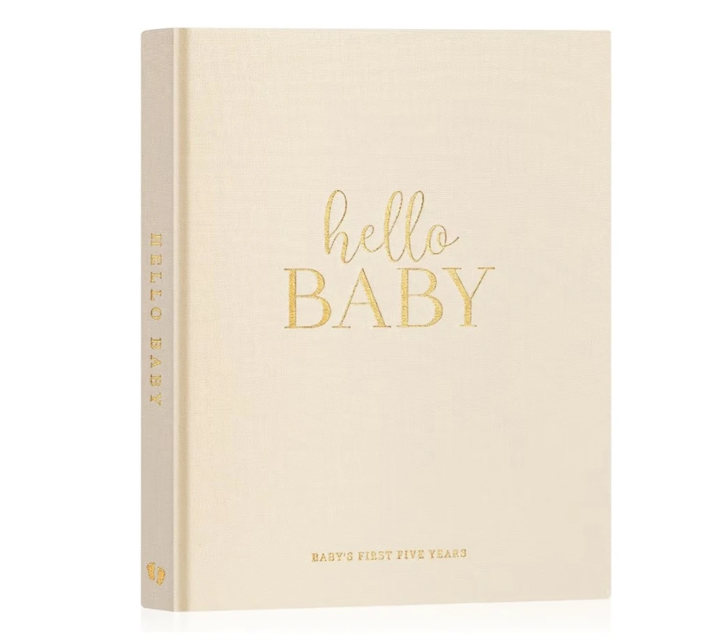 Lanpn Hello Baby First 5 Year Memory Book(Beige, 154 Pages)