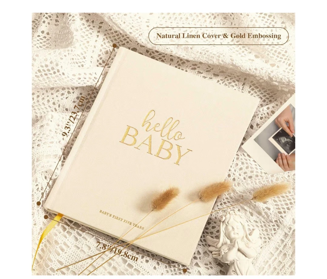 Lanpn Hello Baby First 5 Year Memory Book(Beige, 154 Pages) - photo 2