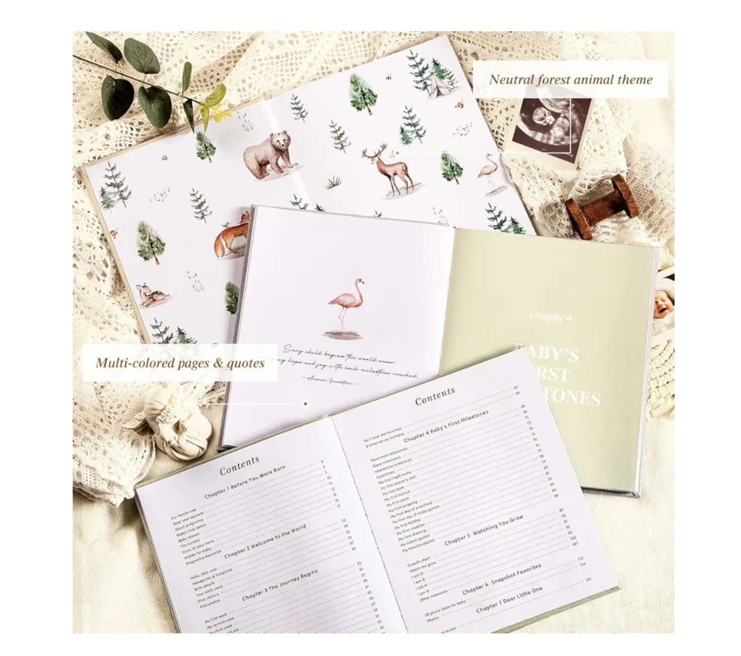 Lanpn Hello Baby First 5 Year Memory Book(Beige, 154 Pages) - photo 3