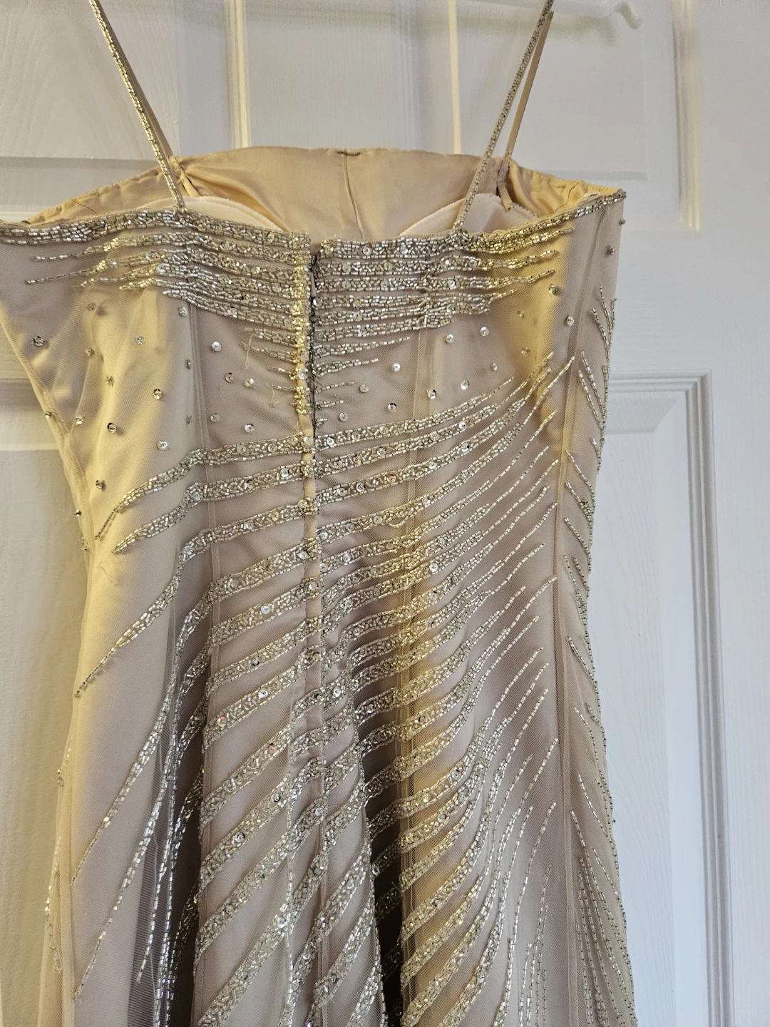 Beaded Evening Gown with Shawl - photo 5