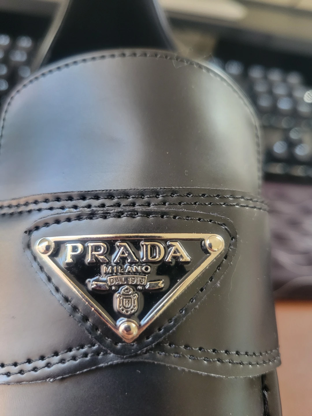 Authentic Prada Black Leather Loafers
