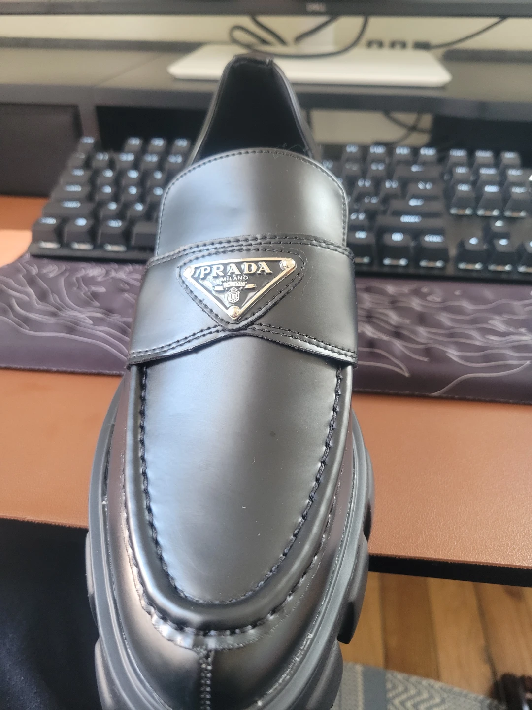 Authentic Prada Black Leather Loafers - photo 2