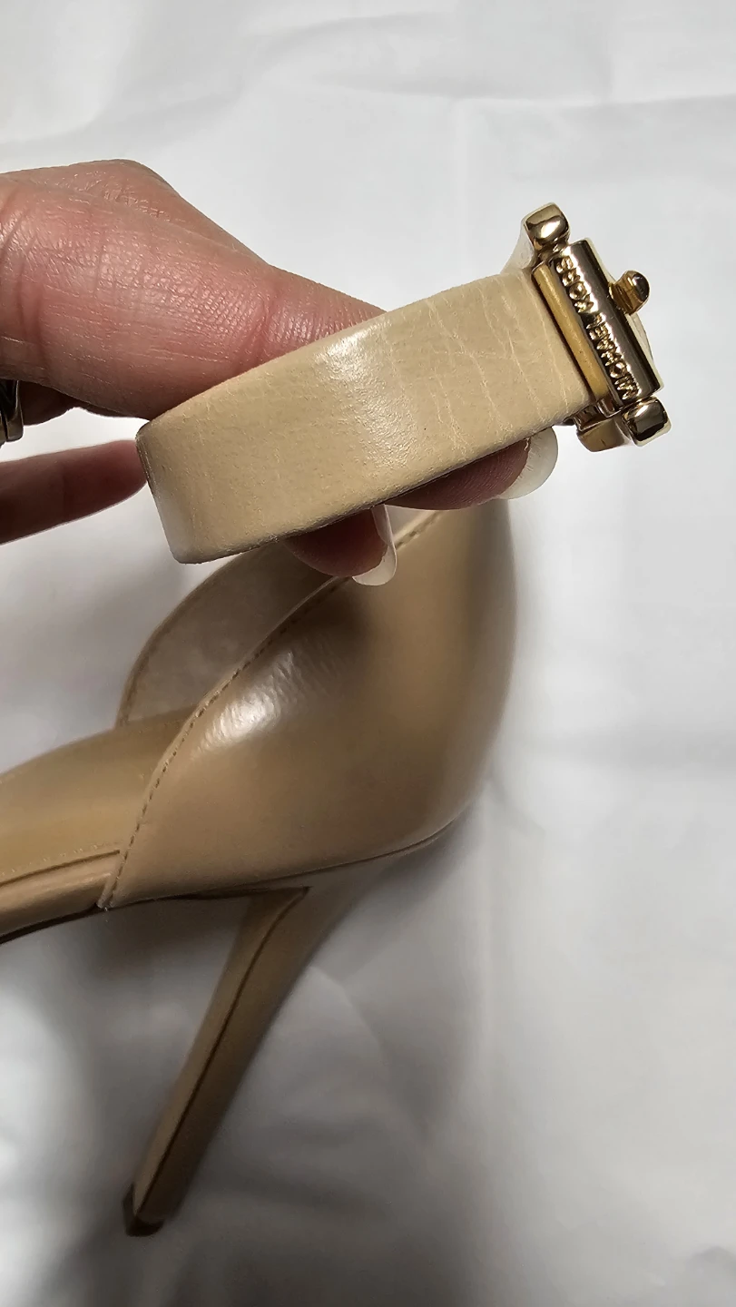 Michael Kors Nude Leather Ankle Strap Heels - photo 5