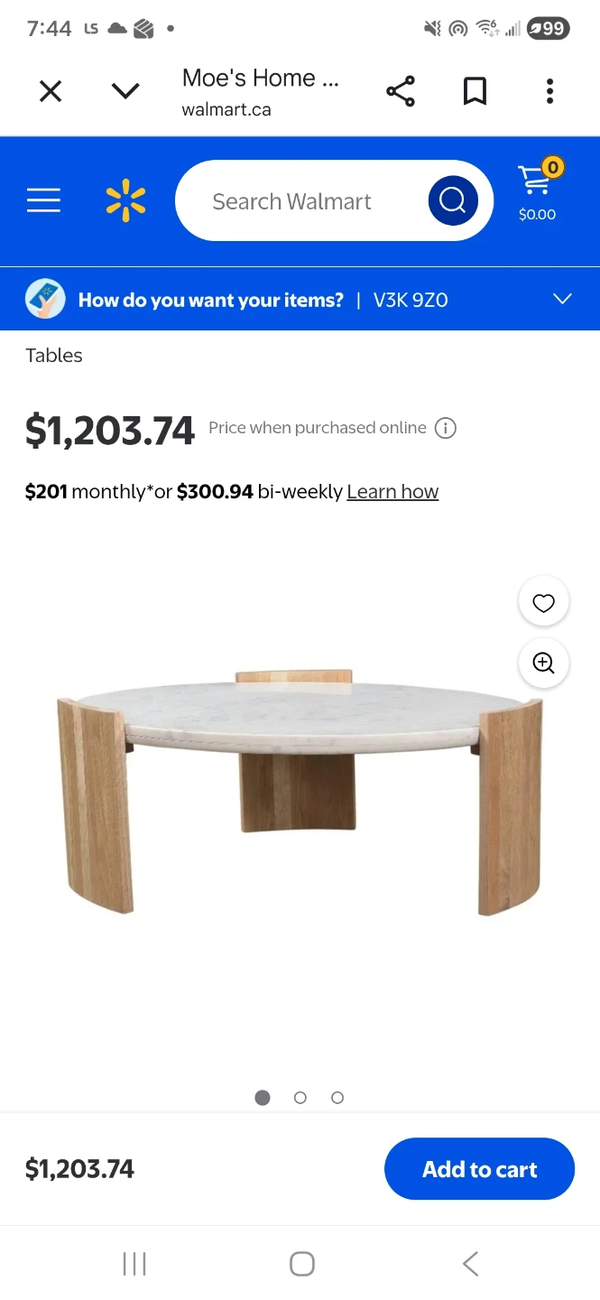 Moe's Home Collection Dala Marble Coffee Table - photo 2