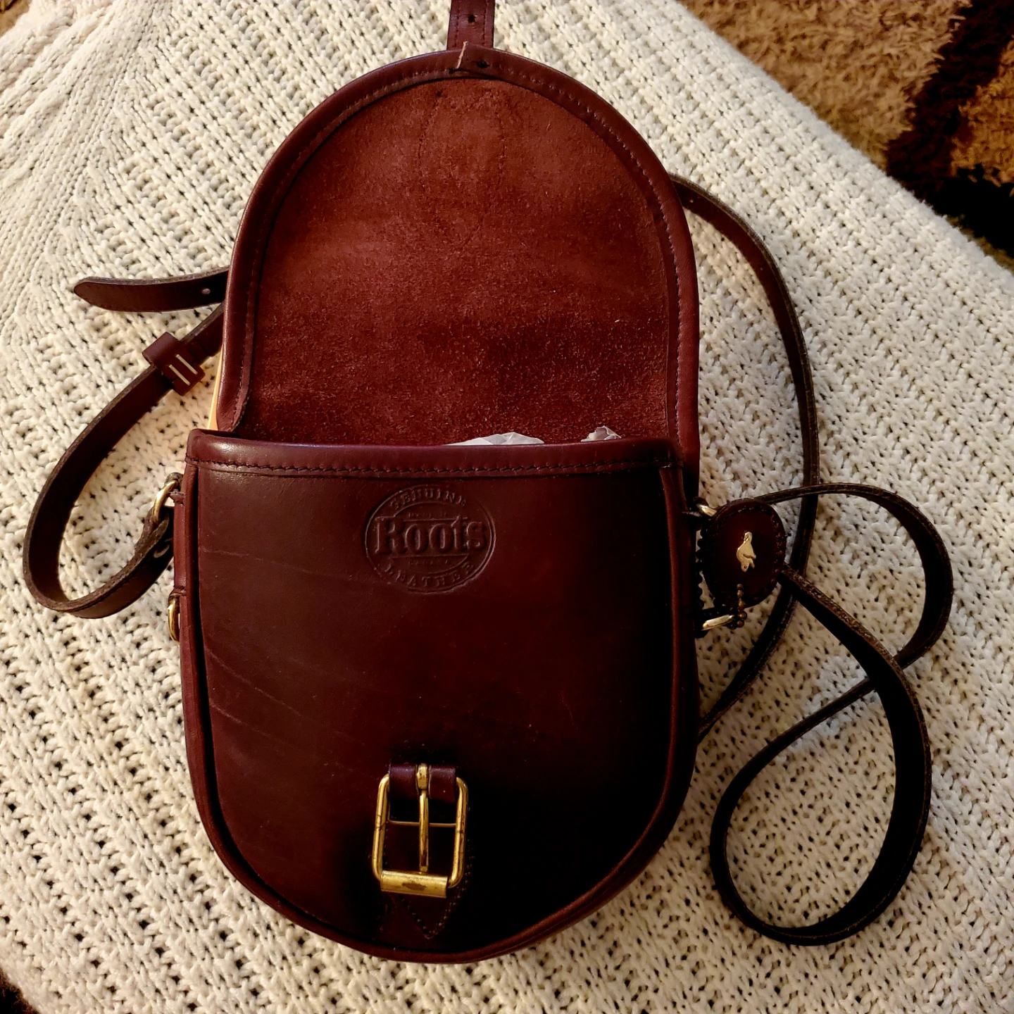 Vintage ROOTS 1976 Leather/Suede Crossbody Saddlebag - photo 2